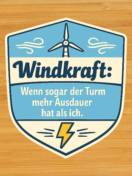 Windkraft Spruchschild Humor