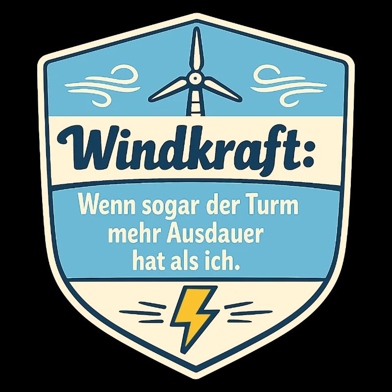 Windkraft Spruchschild Humor