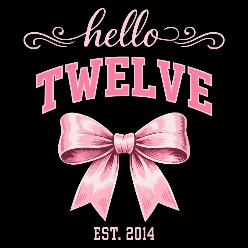 Hello Twelve 12 Ans Est 2014 Anniversaire Nœud