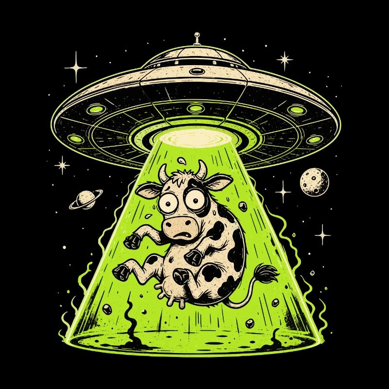 Alien Cow Abduction Weirdcore Surreal