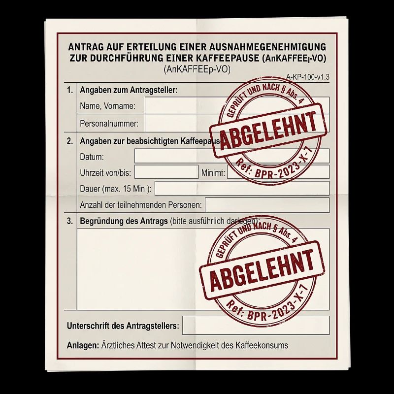 Antrag auf Kaffeepause