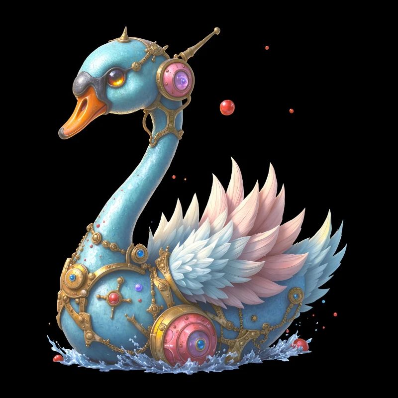 Blauer Mechanischer Schwan