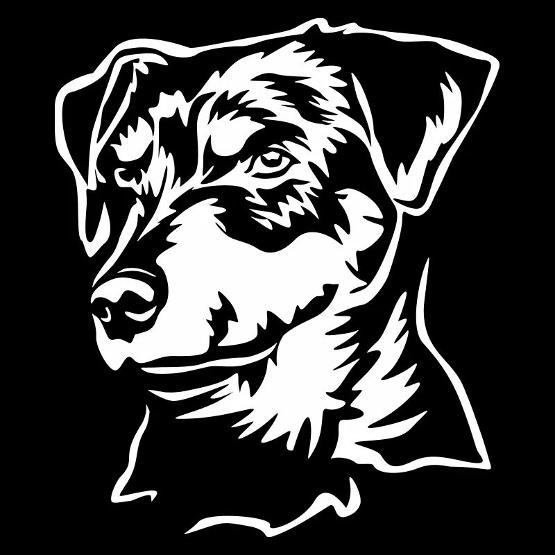 German hunting terrier head "Black Edition"