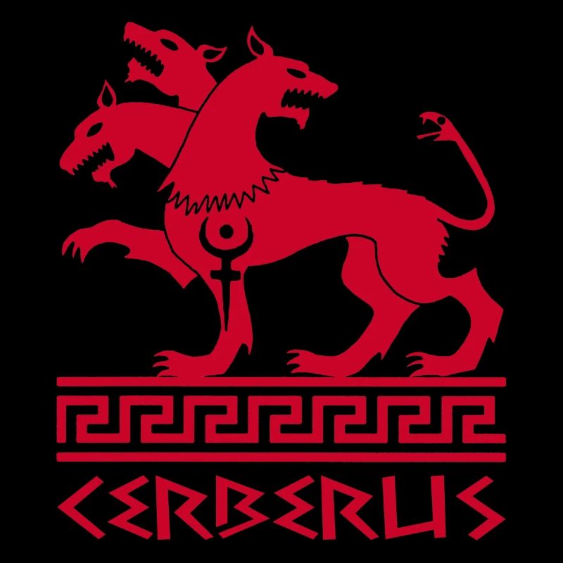Red cerberus dog