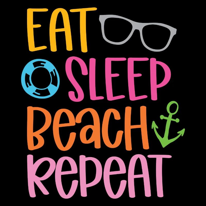 Manger dormir sur la plage répéter