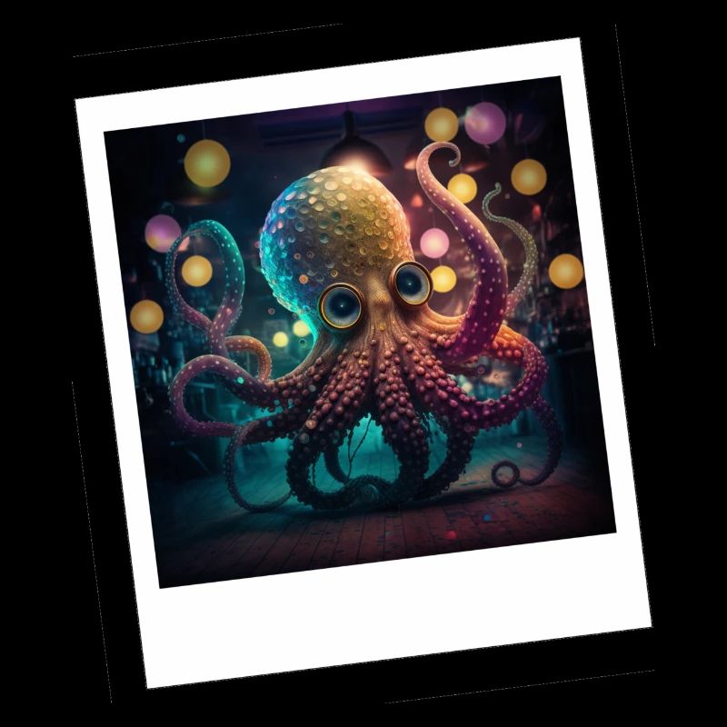 Octopus Octopus Neon dancing in the night