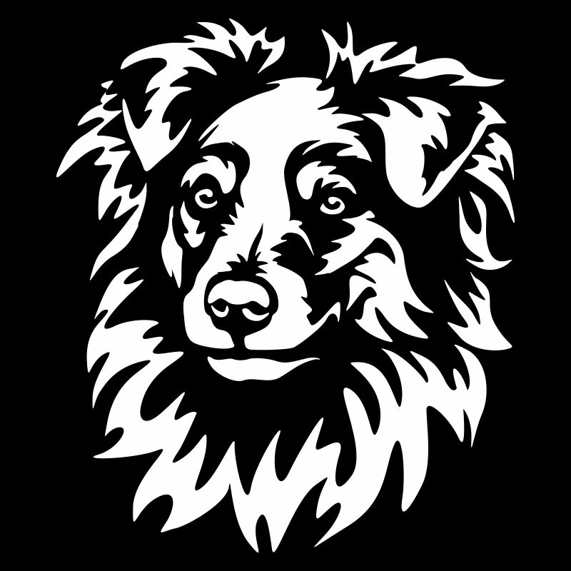 Miniature Australian Shepherd Kopf "Black Edition"