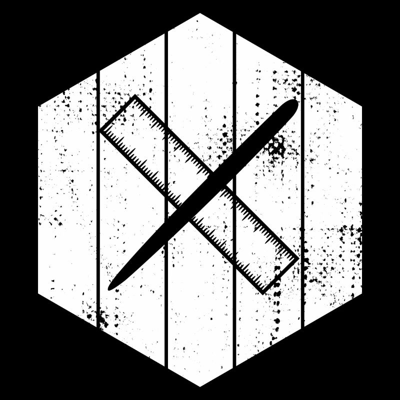 Drawing with pen and ruler