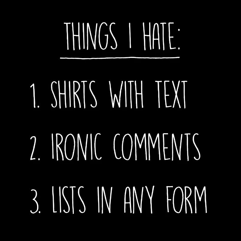 Things I hate