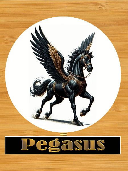 Pegasus with black wings