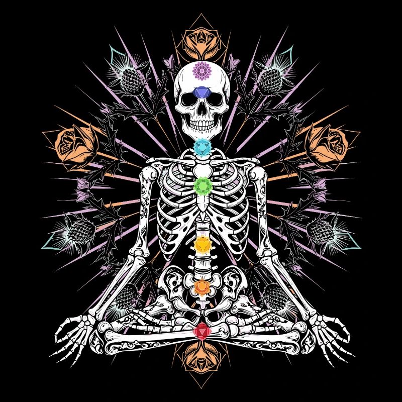 Skeleton Chakra Gothic Meditation