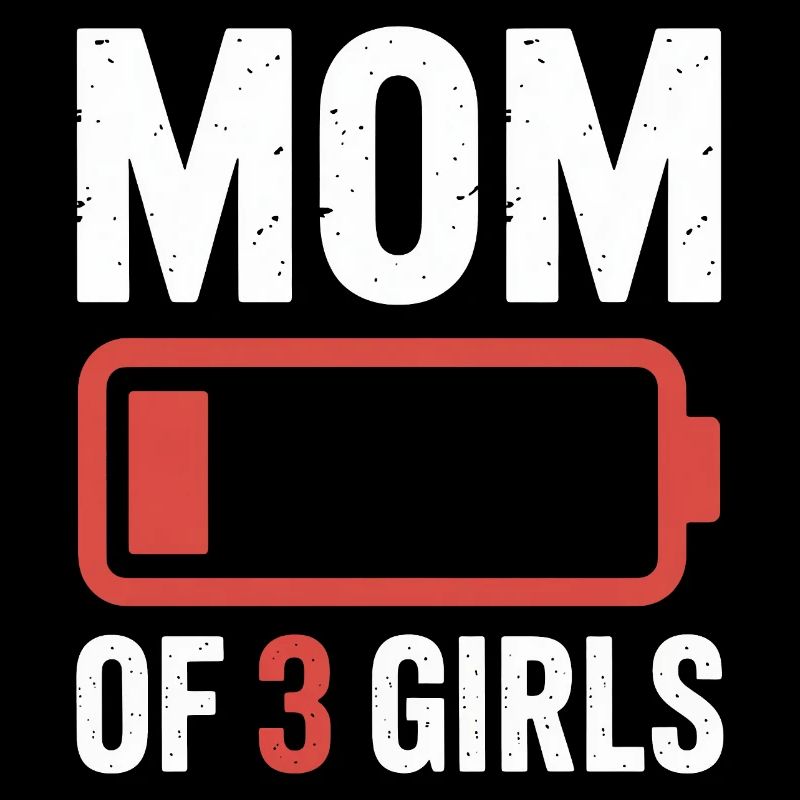 Emblème de batterie de mère de 3 filles