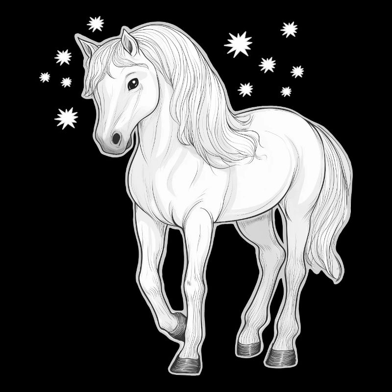 Cheval avec des étoiles