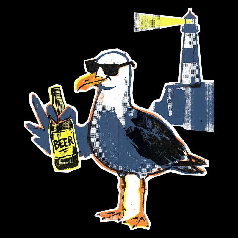 Coole Möwe Leuchtturm Bier