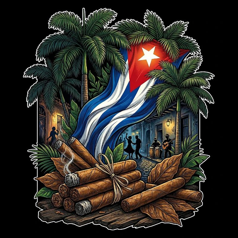 Cuba Cigar Flag