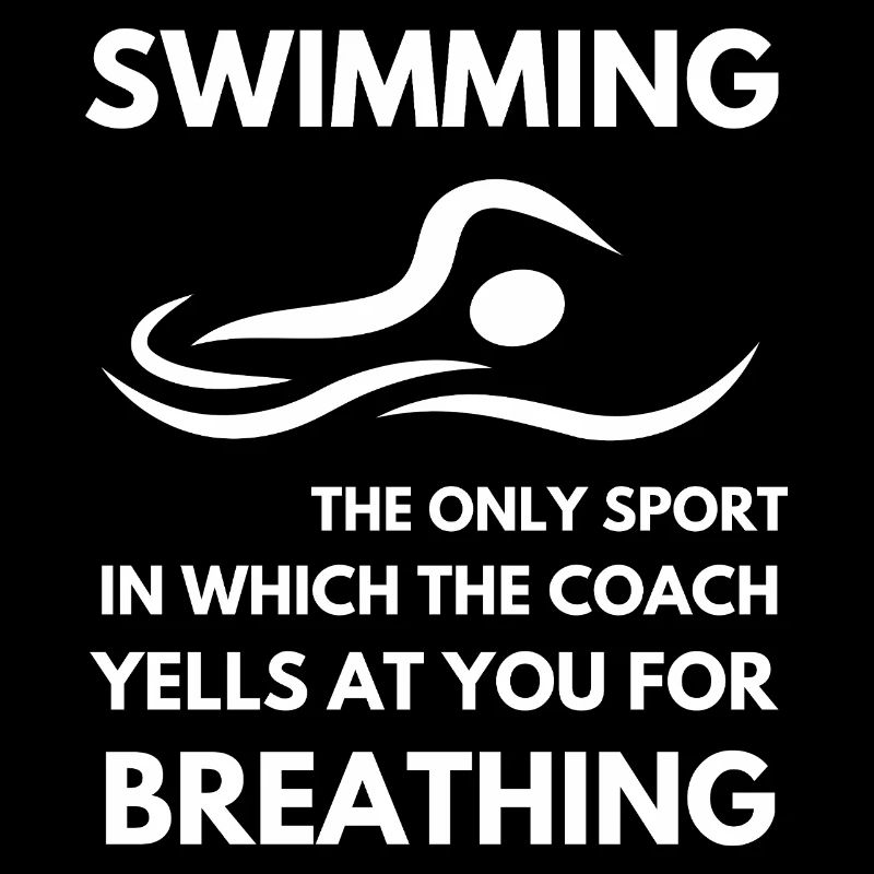 Funny Swimming and Breathing Struggle
