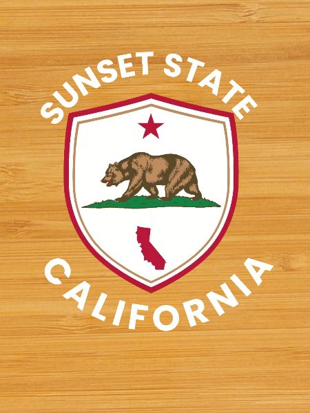Sunset State California Badge