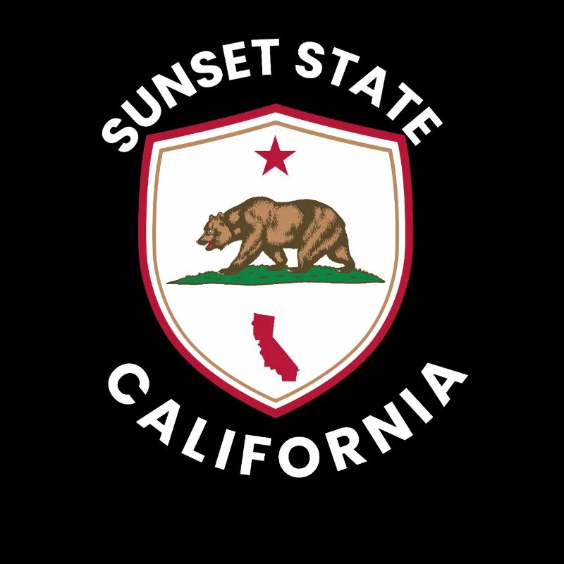 Sunset State California Badge