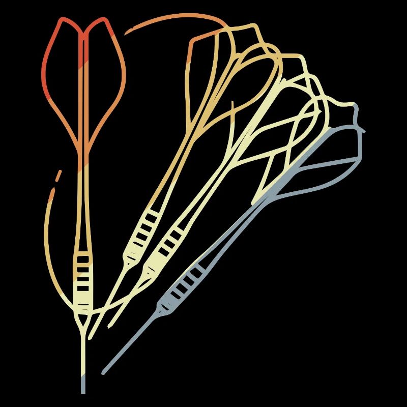 Darts Sketch Vintage Look
