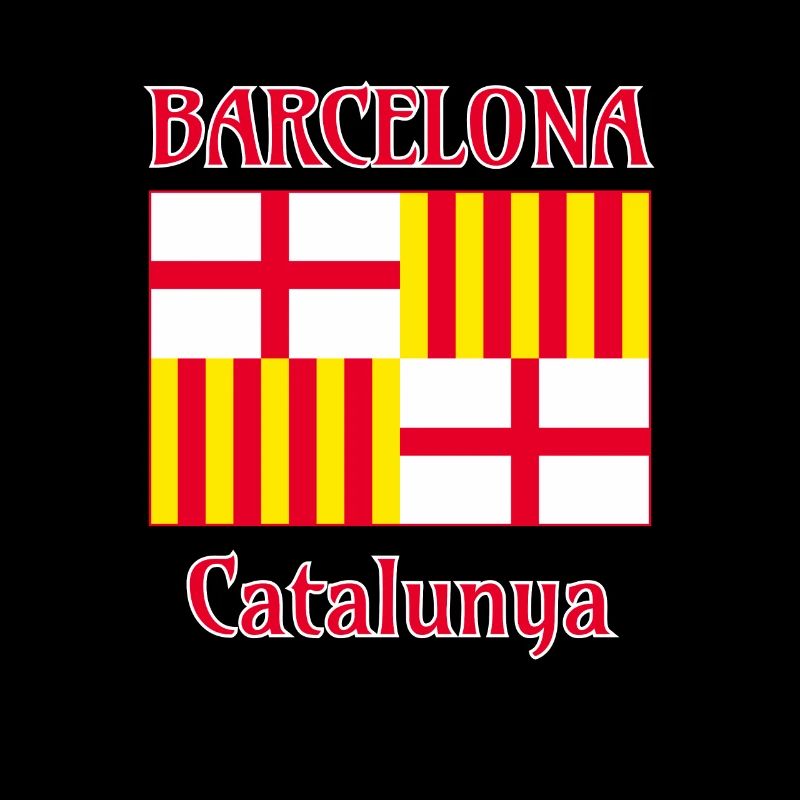 Drapeau de Barcelone en rouge, blanc et jaune