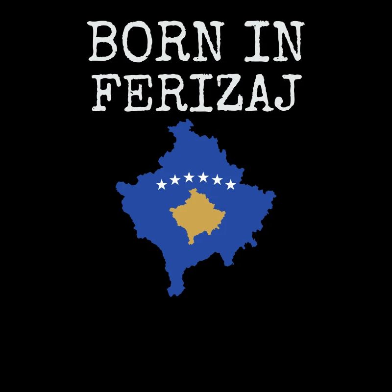 Drapeau du Kosovo « Né à Ferizaj »