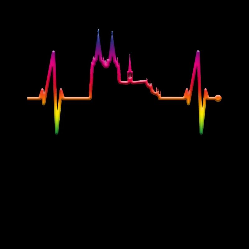 Cologne Heartbeat Skyline Cologne Cathedral LGBT Rainbow