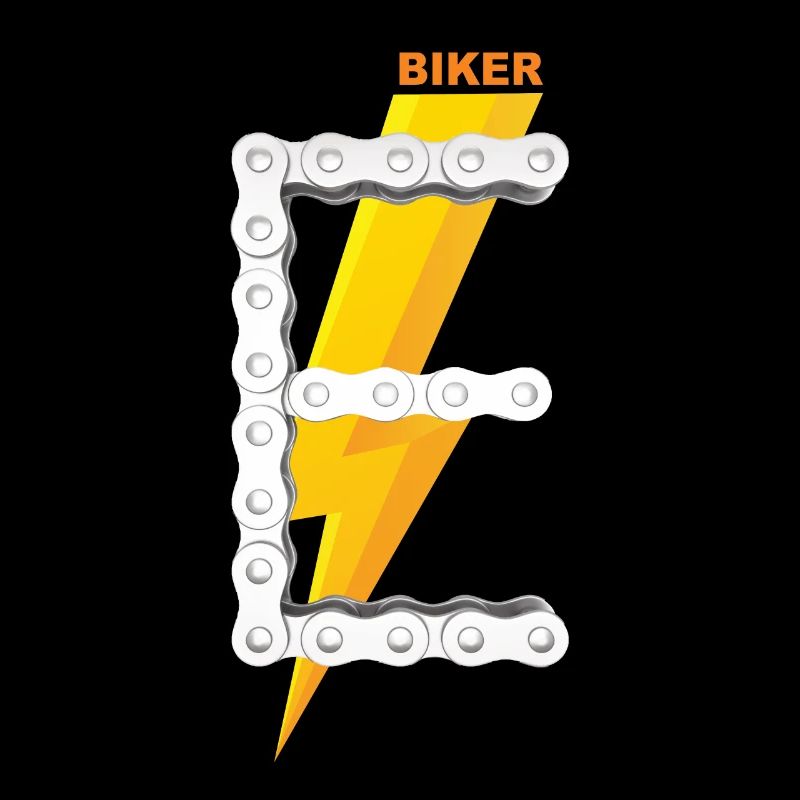 E-Biker Shirt Geschenk Symbol Logo