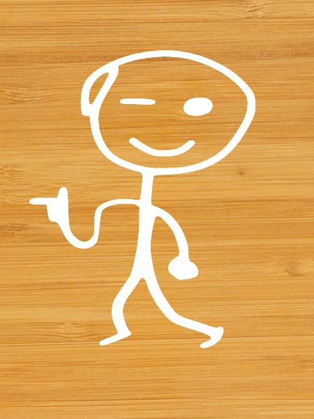 Hipster stick figure