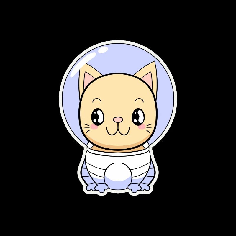 Cat as an astronaut in a space helmet
