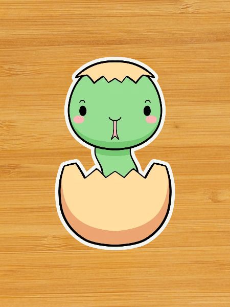 Small dinosaur made of egg