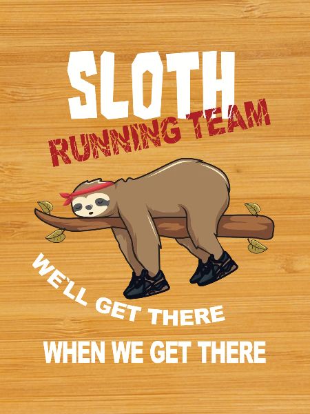 Funny Sloth Running Team Design