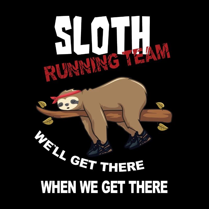 Funny Sloth Running Team Design