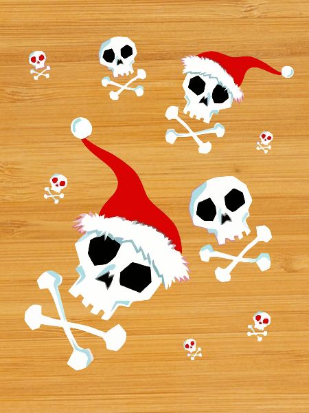 Christmas Skull Santa Skull