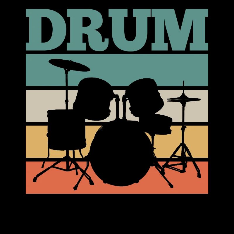 Drummer Drums Retro