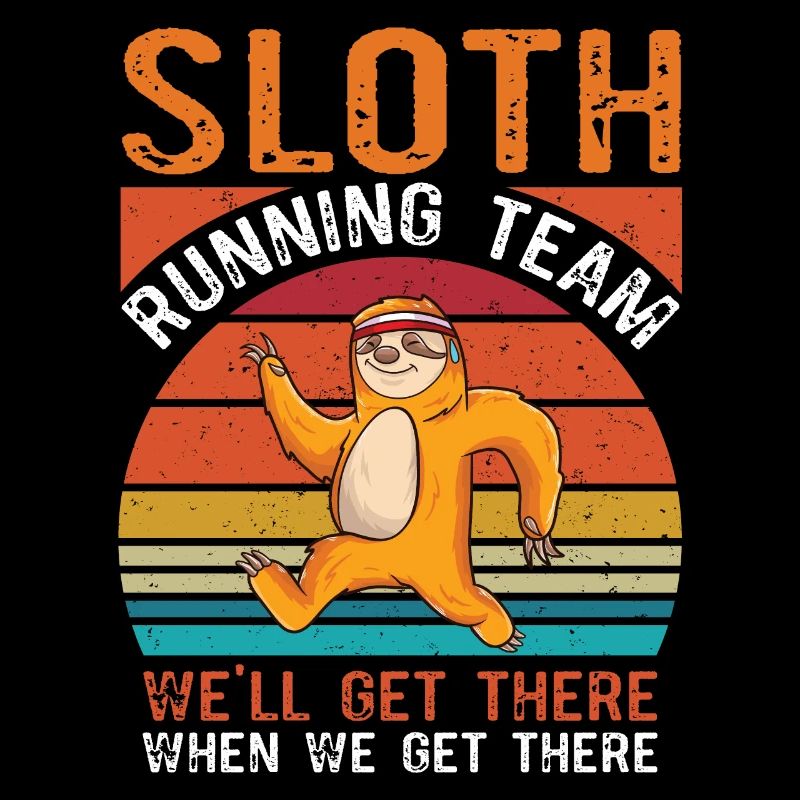 Équipe de paresseux en cours d'exécution jogging