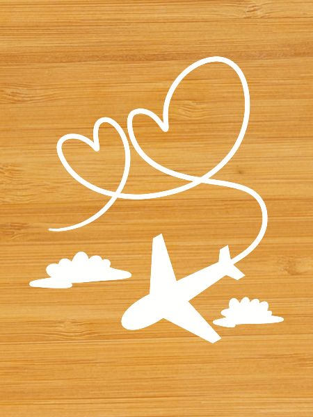 Airplane aviator with heart