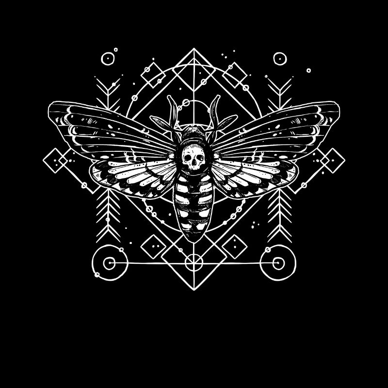 Skull Swarmer Tarot Occult Aesthetic Goth