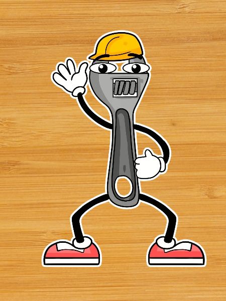 Tool Cartoon Wrench