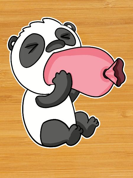 Panda mit Wurst