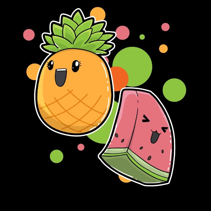 Ananas Wassermelone Kawaii