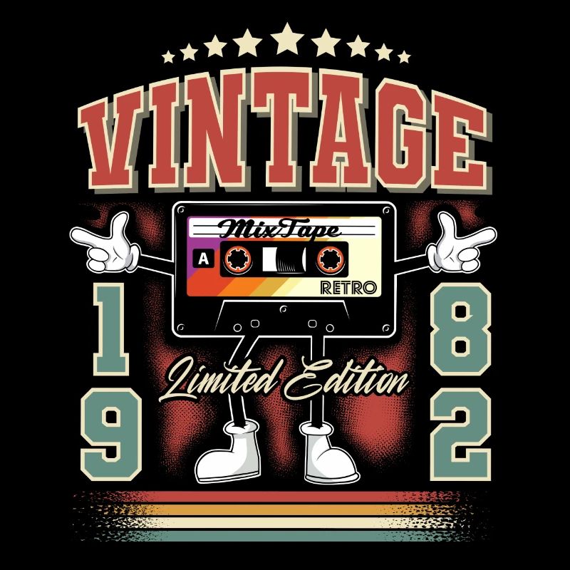 1982 Année de naissance Cassette vintage