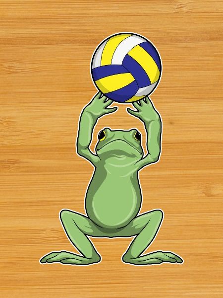 Frog Volleyball Player Volleyball