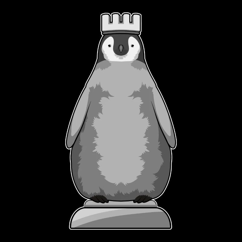 Penguin Chess Piece King Chess