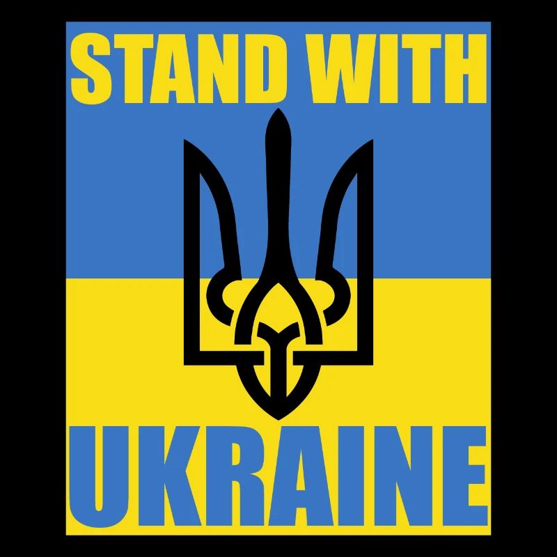 Stand With Ukraine Flag Trident Support Jersey