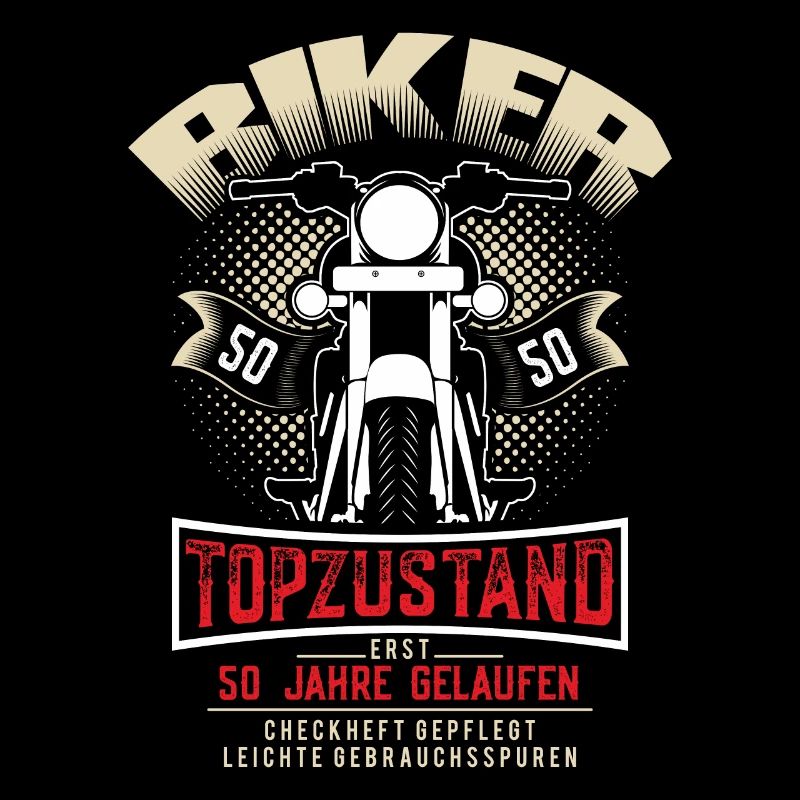 50. Geburtstag Biker Motorrad Motorradfahrer
