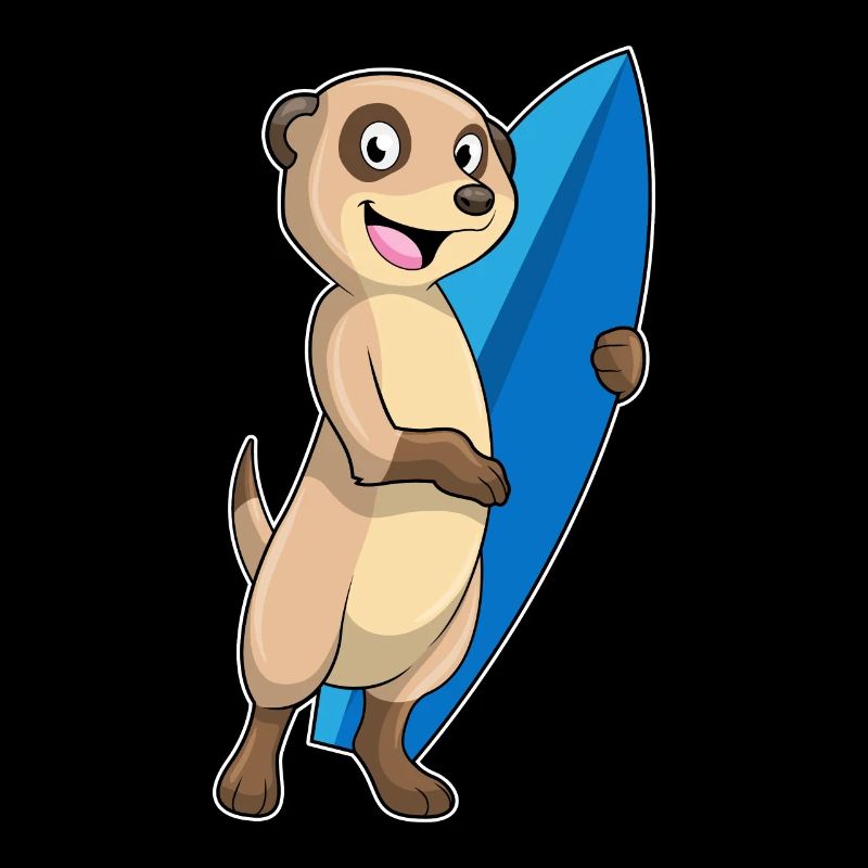 Erdmännchen Surfen Surfbrett Sommer