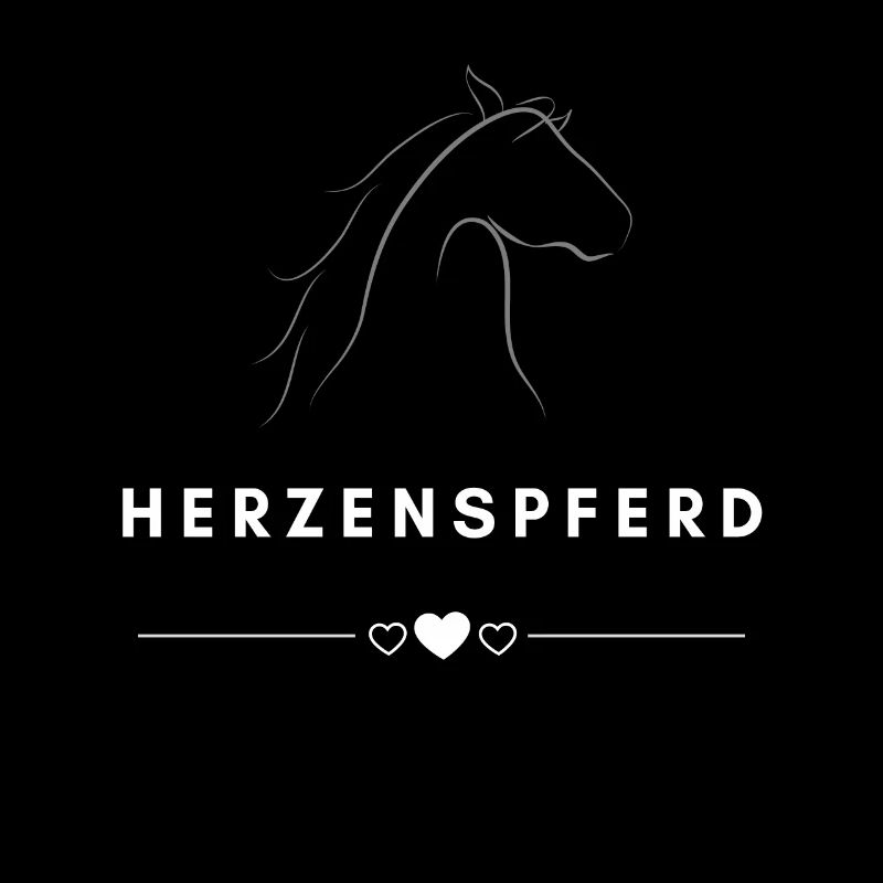 Einzigartige Herzenspferd-Handzeichnung