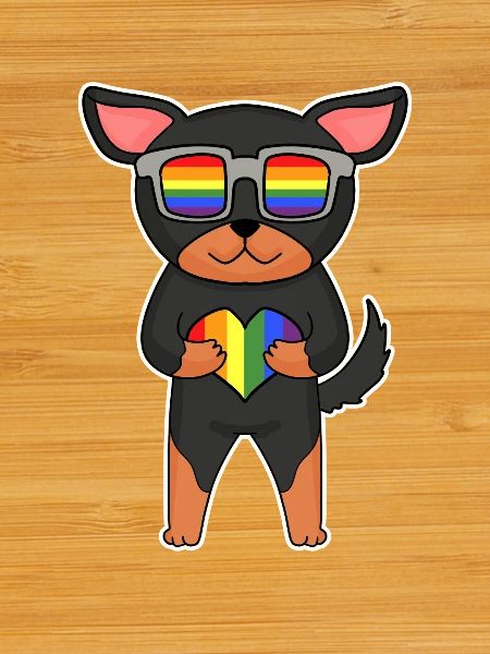 LGBT Dog Lancashire Heeler Rainbow