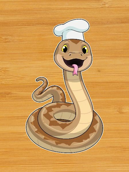 Snake Chef Chef Hat Cooking