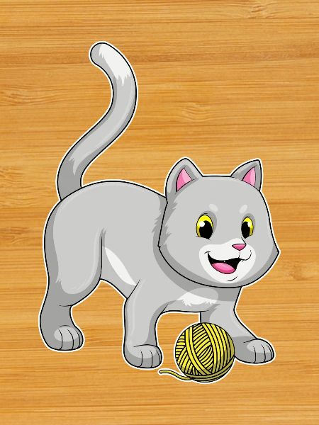 Cat Yarn Ball